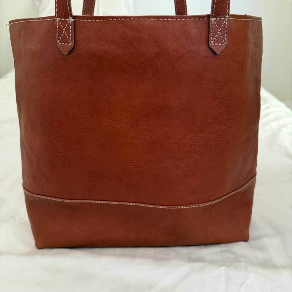 Chic Tan Leather Tote Bag
